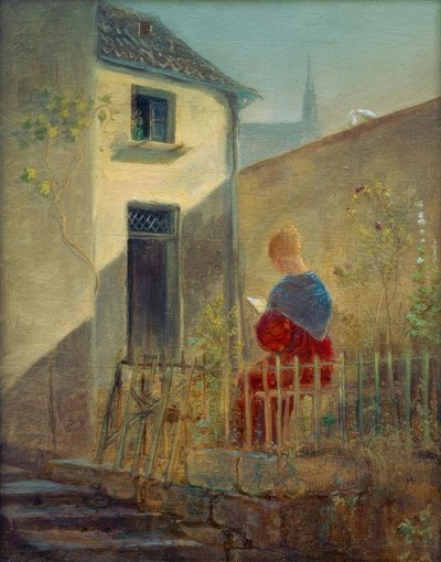 In the House Garden by Carl Spitzweg